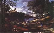 Landscape with a Man Killed by a Snake af POUSSIN, Nicolas